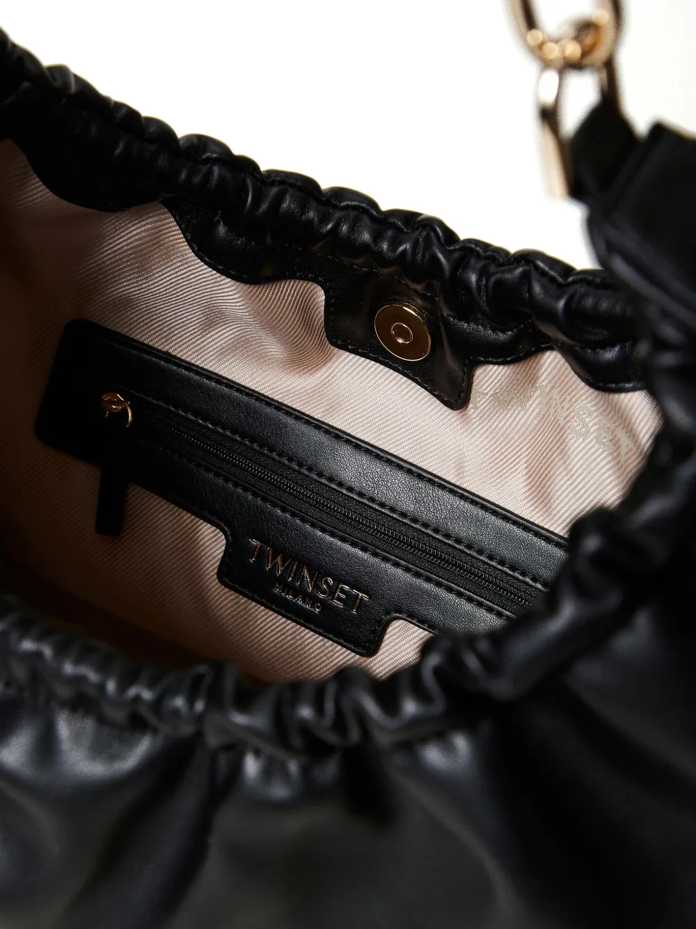 TWINSET Croissant shopper Zwart