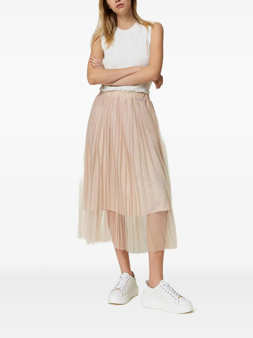 TWINSET pleated midi skirt - Bruin