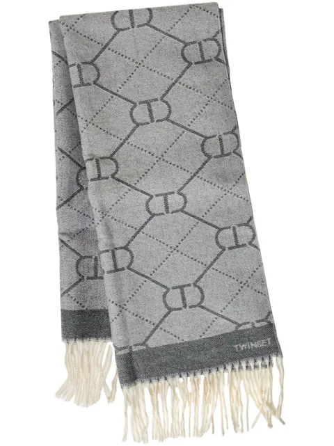 TWINSET patterned-jacquard scarf