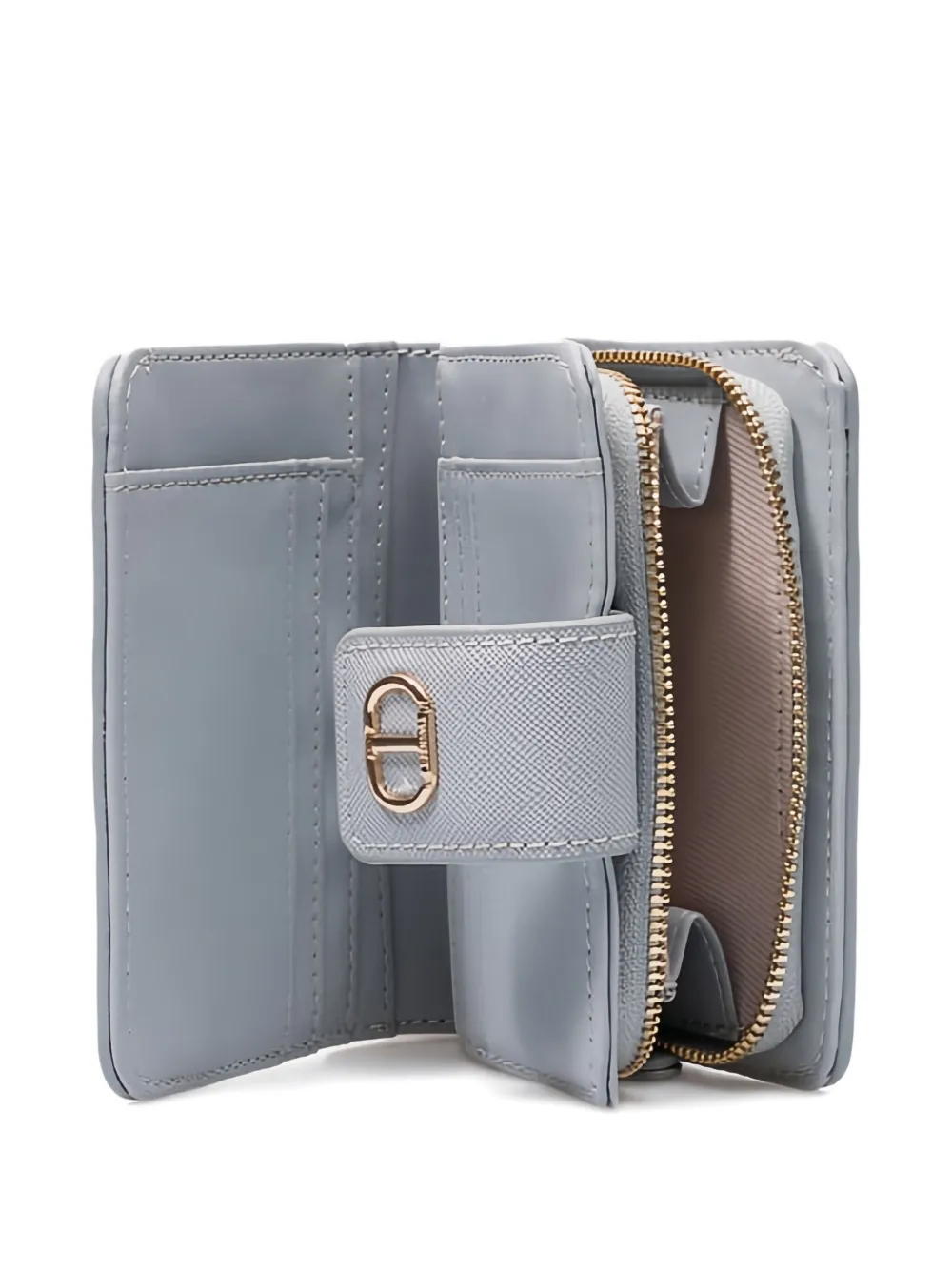 TWINSET Portemonnee met klepsluiting en logo Blauw