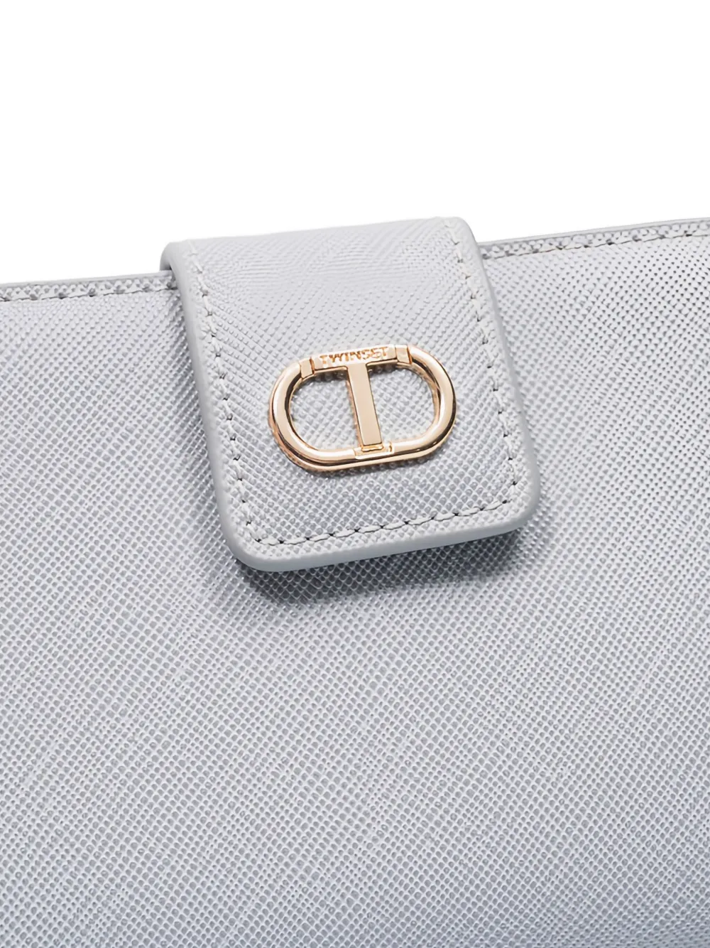 TWINSET Portemonnee met klepsluiting en logo Blauw