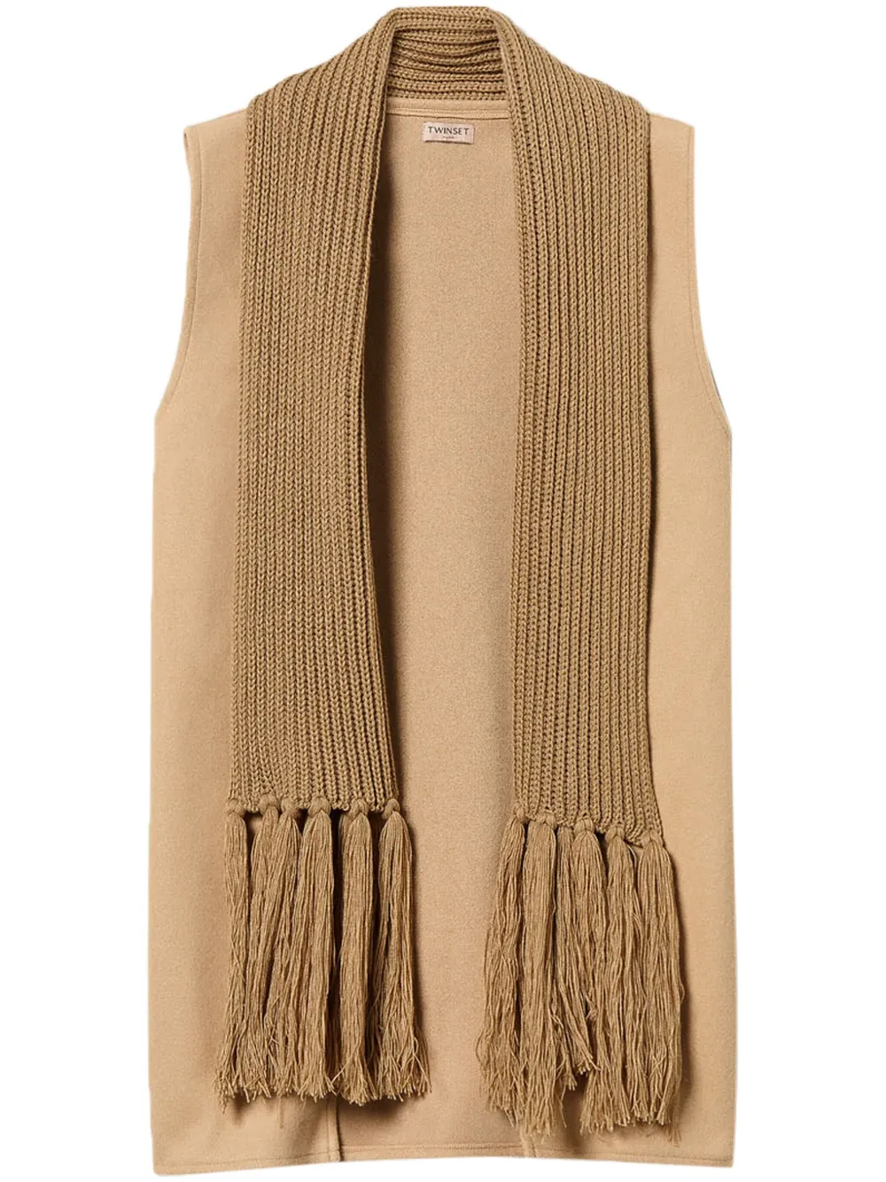 TWINSET - fringe knitted scarf - women