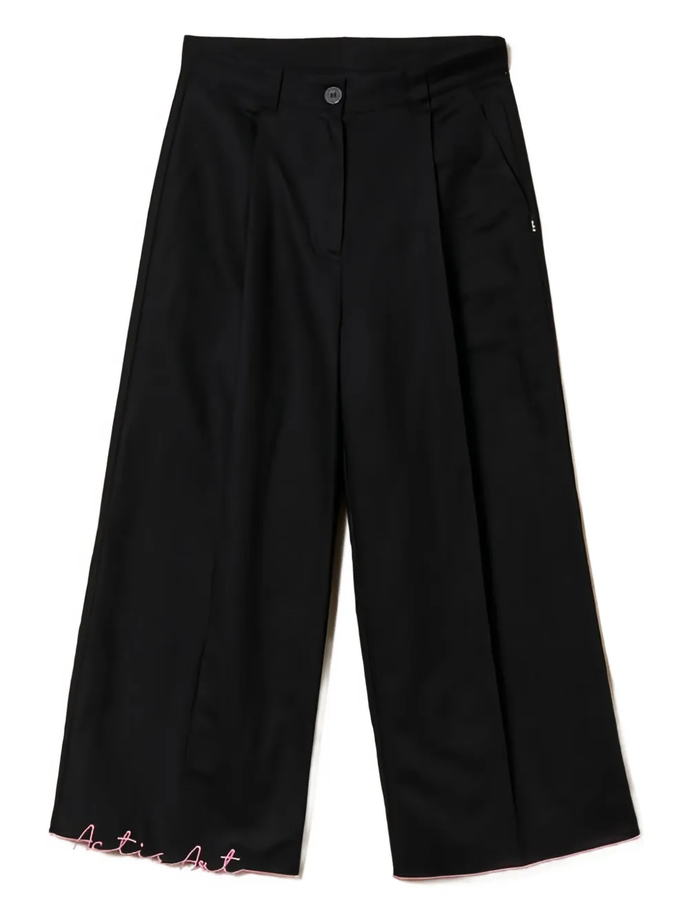 TWINSET embroidered wide-leg trousers | Black | Image 1