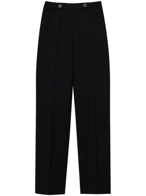 TWINSET straight-leg cady-texture trousers