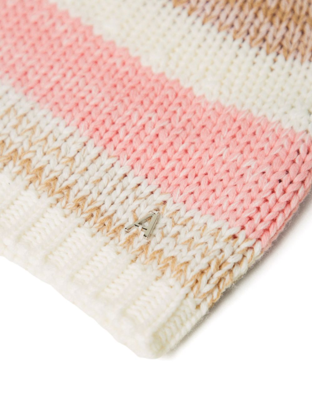 TWINSET striped beanie - Beige