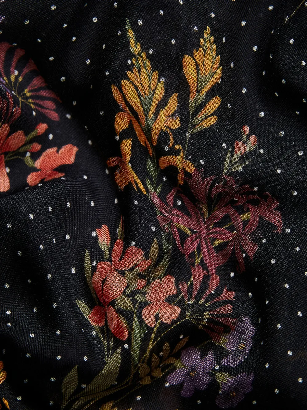 TWINSET Sjaal met bloemenprint - Zwart