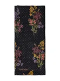 TWINSET floral-print polka-dot scarf - Black