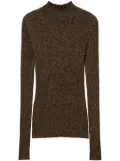 TWINSET high-neck lurex sweater - Brown