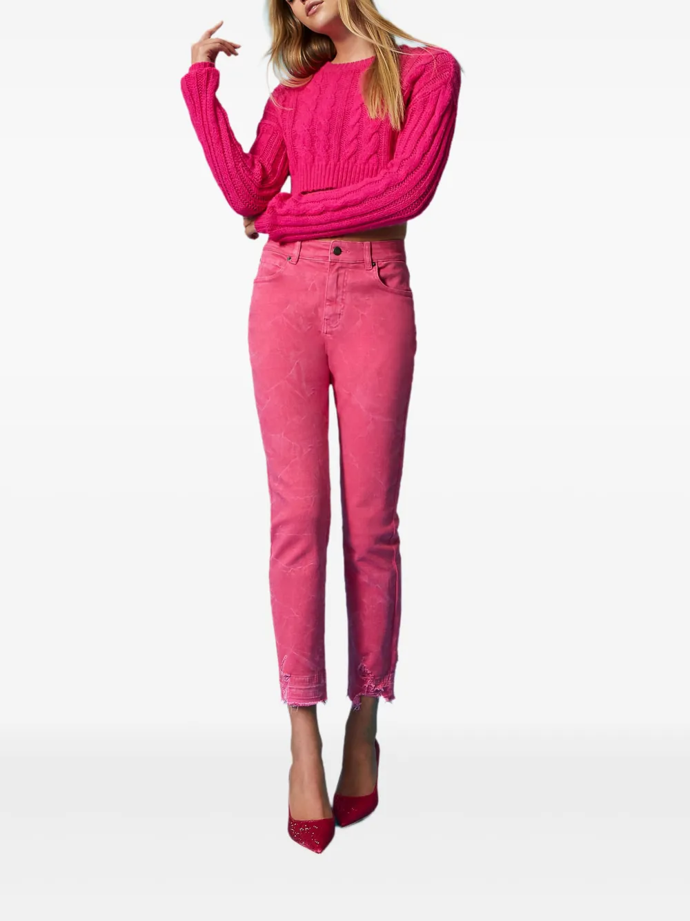 TWINSET straight-leg jeans - Roze