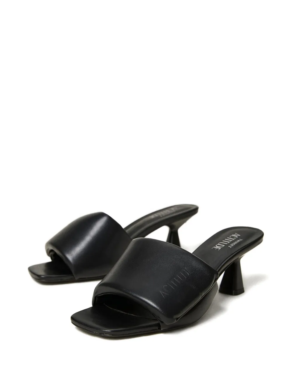 TWINSET padded-upper heeled sandals Black
