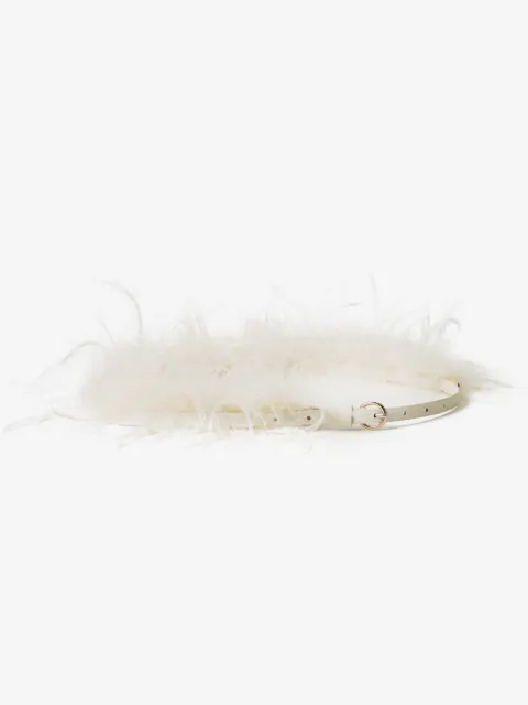 TWINSET feathers oval T belt 