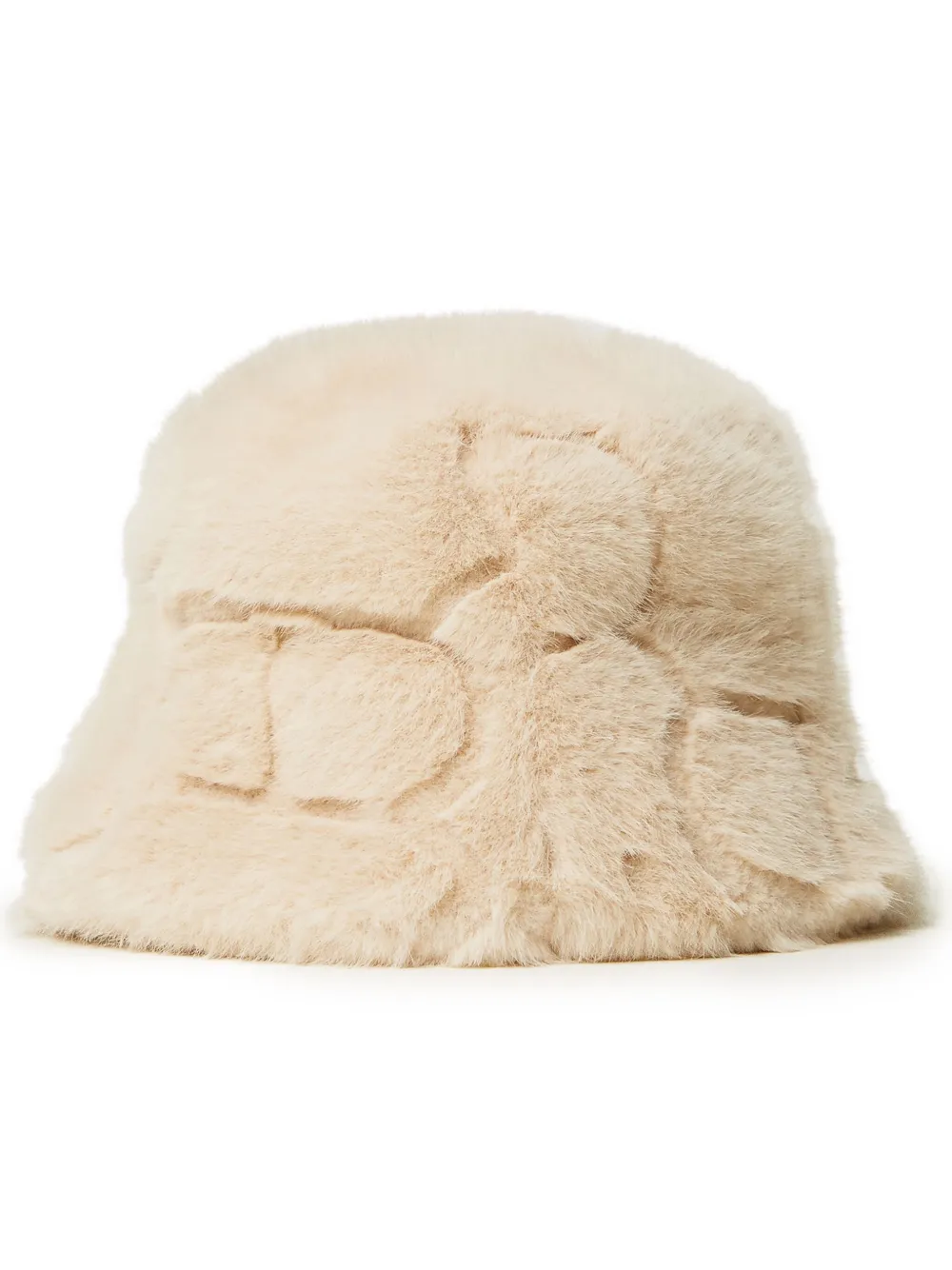 TWINSET faux fur logo hat | Neutrals | Image 1