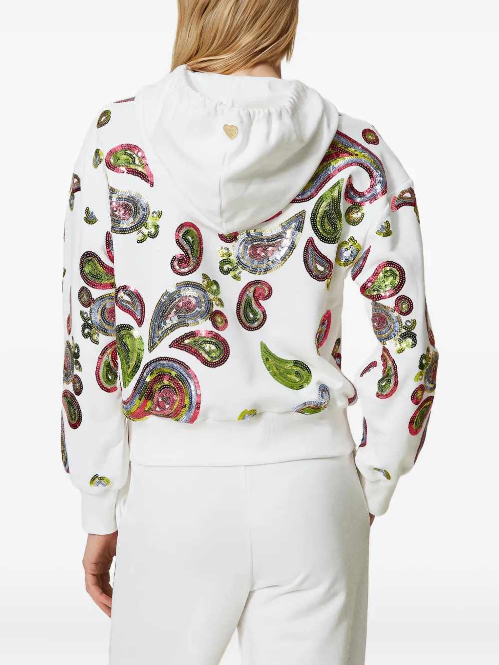 Twinset Paisley Sequin-embellished Sweatshirt In Multi