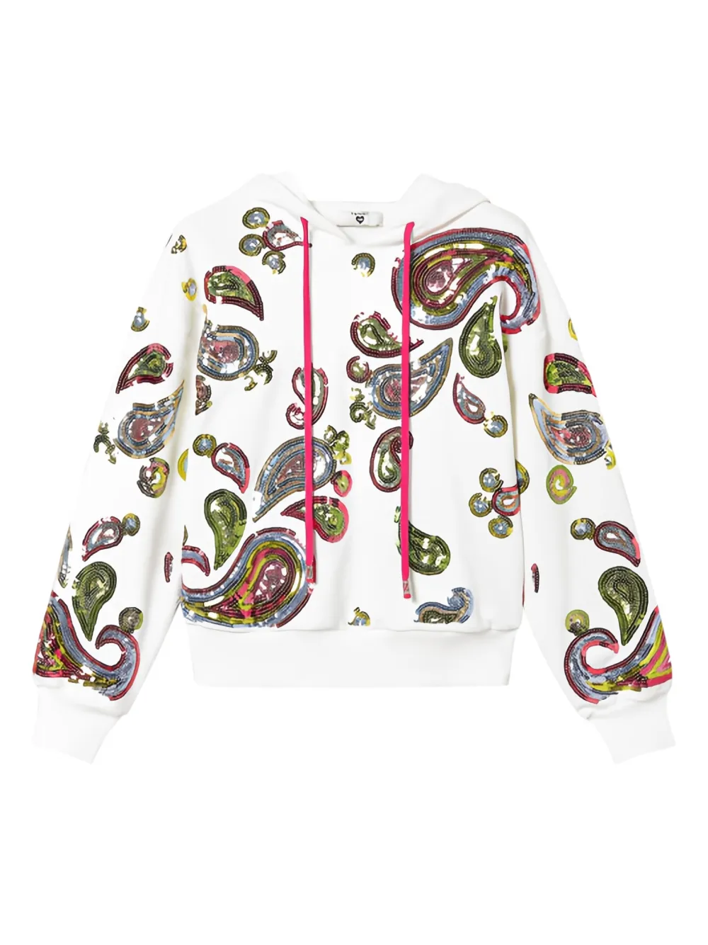 TWINSET Sweater verfraaid met paisley-pailletten Wit