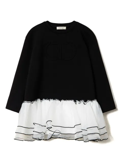 TWINSET Kids Vestido com babados de organza