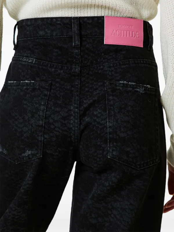 TWINSET snake-print Jeans | Black | FARFETCH