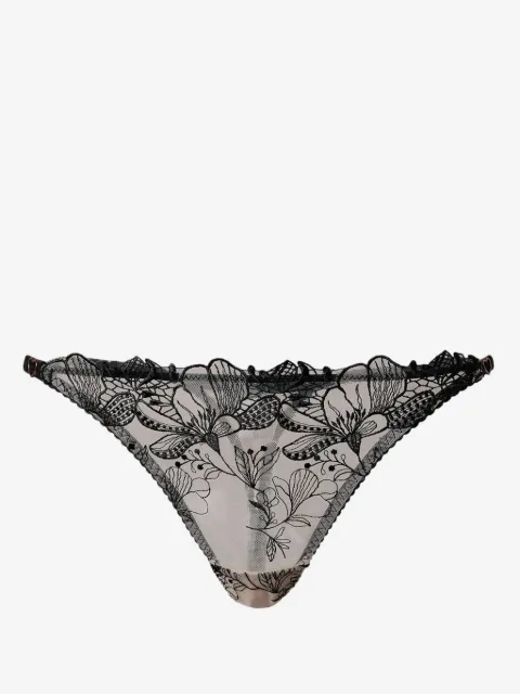 TWINSET embroidered tulle thong