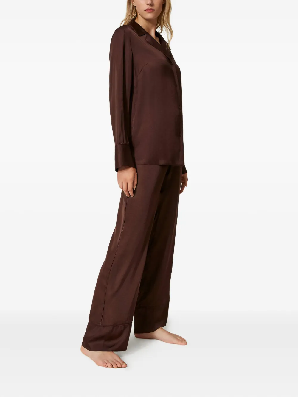 TWINSET Mannish satin piped pajamas | Pyjama Sets | Image 2