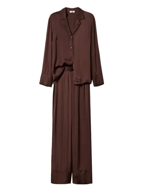 TWINSET Mannish satin piped pajamas