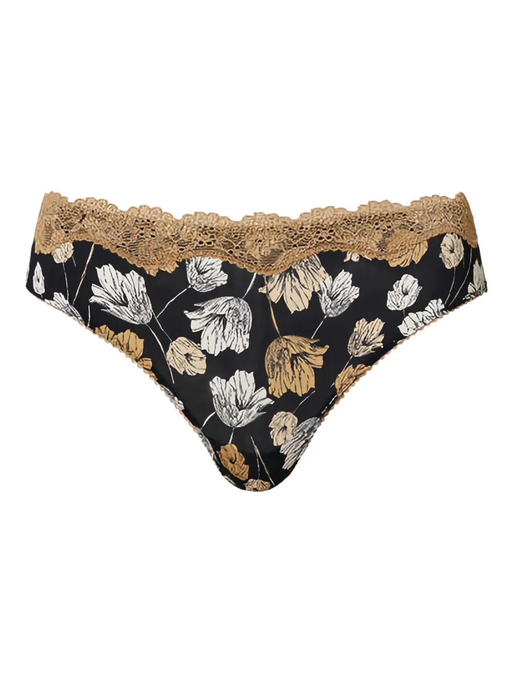TWINSET floral-lace briefs - ブラック TWINSET floral-lace briefs - ブラック
