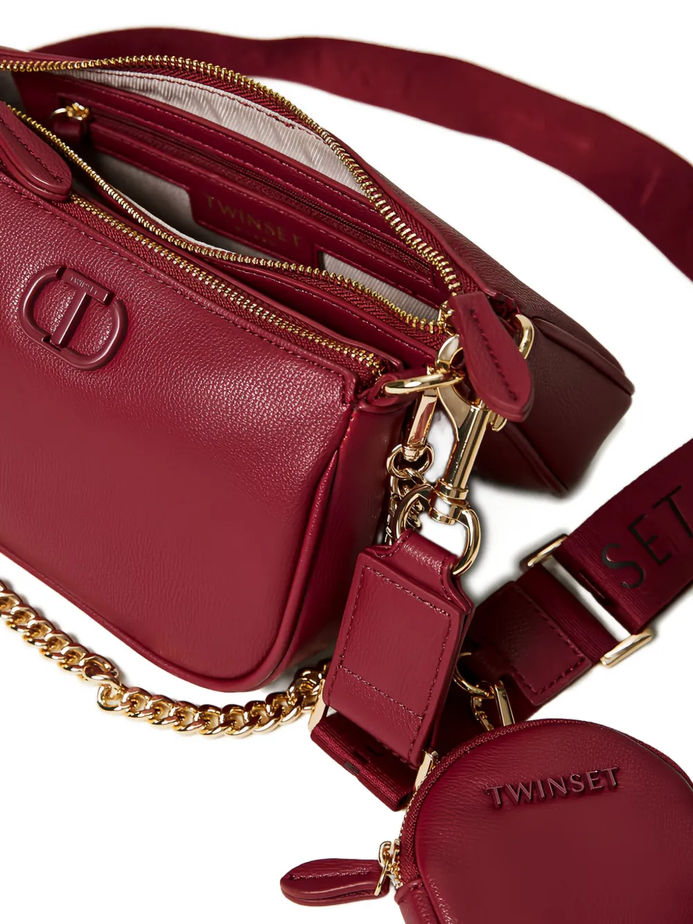 Twinset Together Chain-handle Shoulder Bag In Red