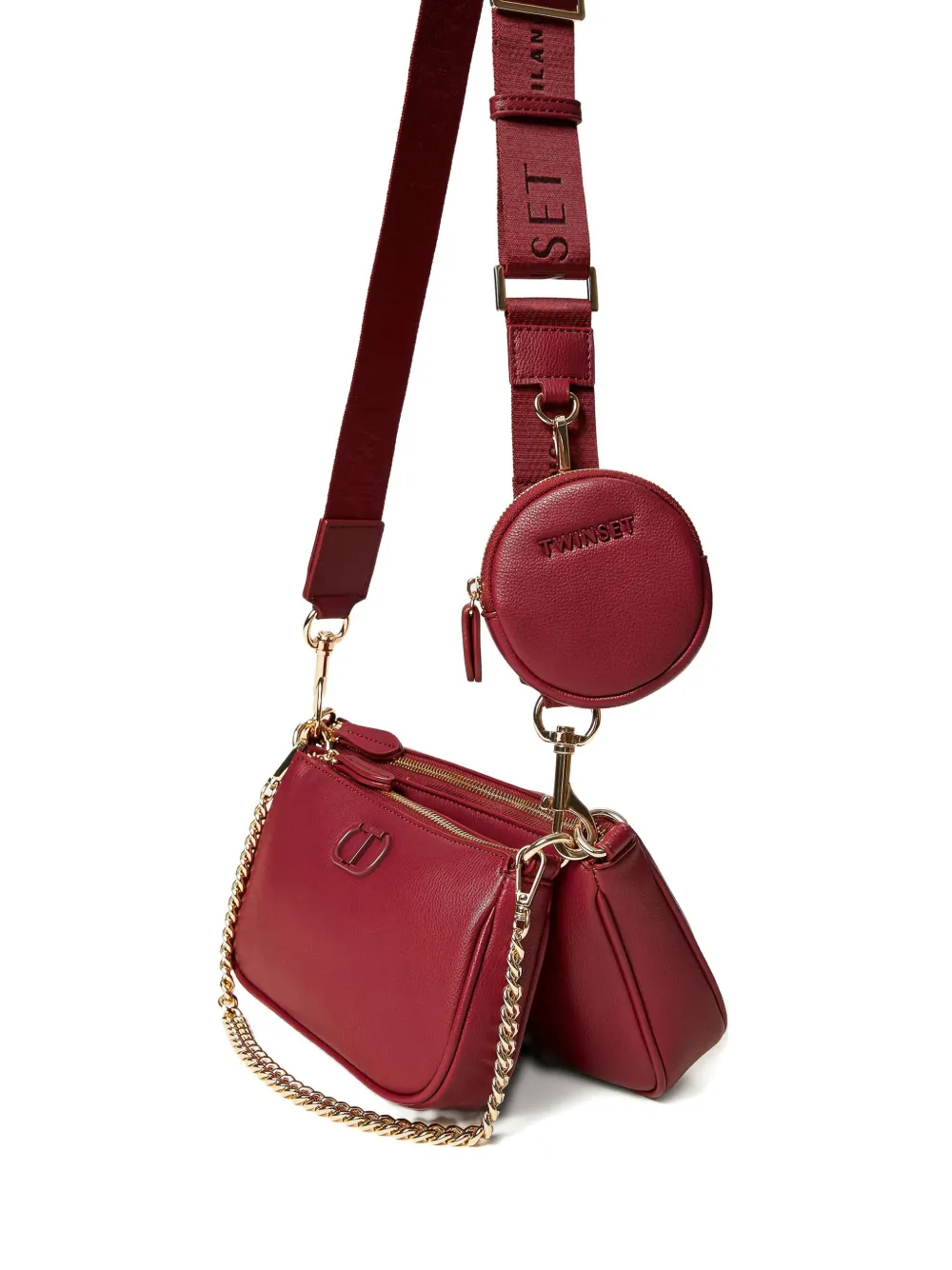 Twinset Together Chain-handle Shoulder Bag In Red