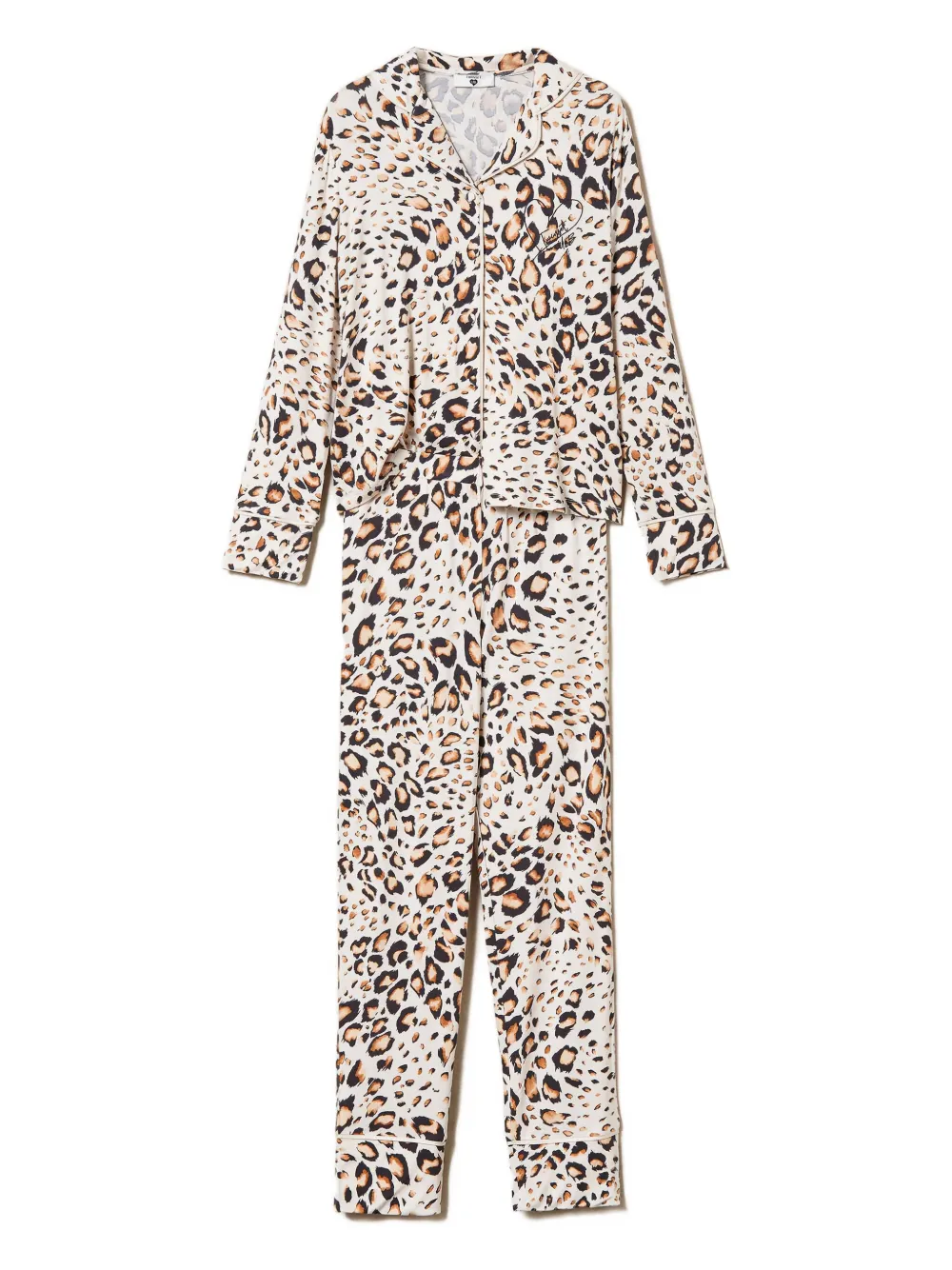 Twinset Leopard-print Pajamas In Brown