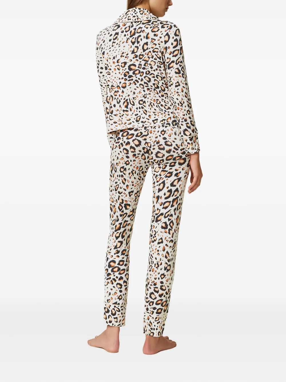 Twinset Leopard-print Pajamas In Brown