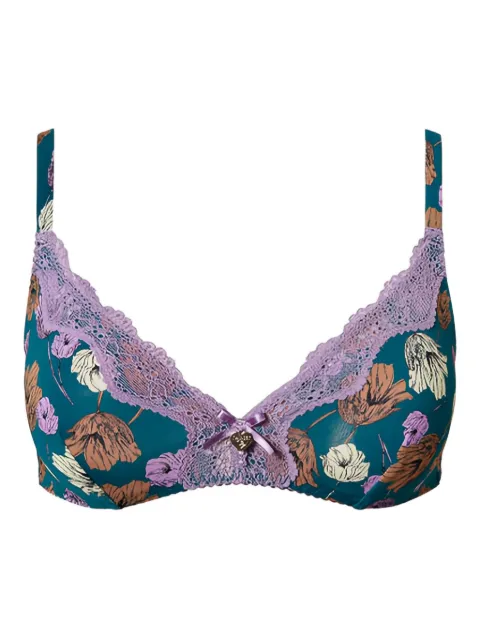 TWINSET floral-print triangle bra