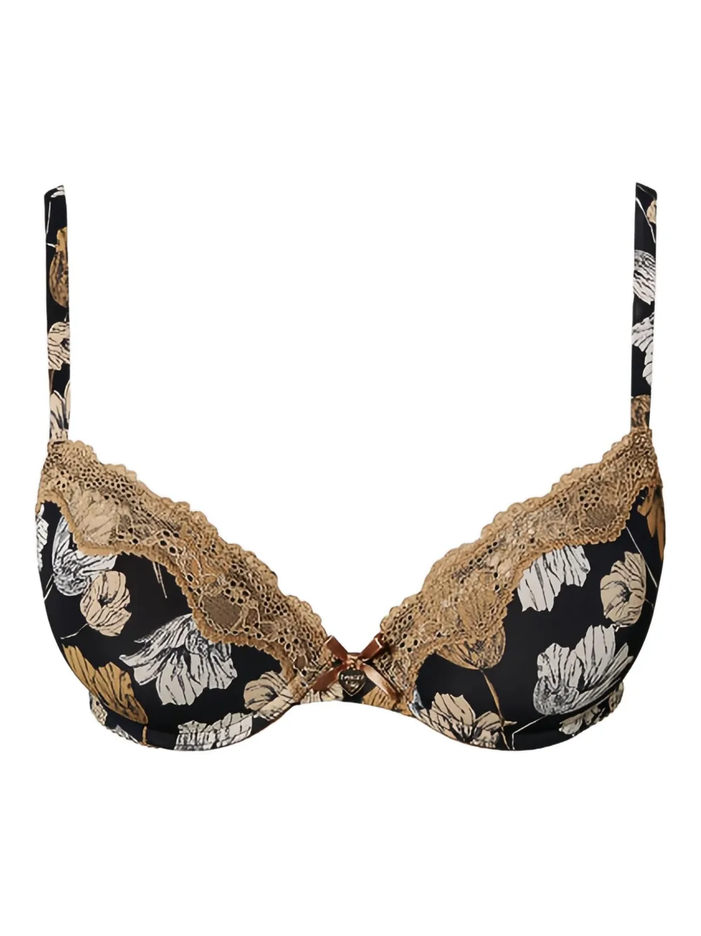 TWINSET floral-print push-up bra | Black | Image 1