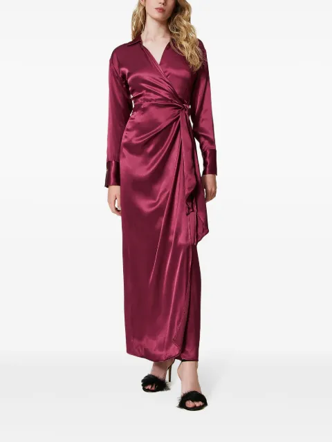 TWINSET satin-finish wrap dress 242TF2121 - 1