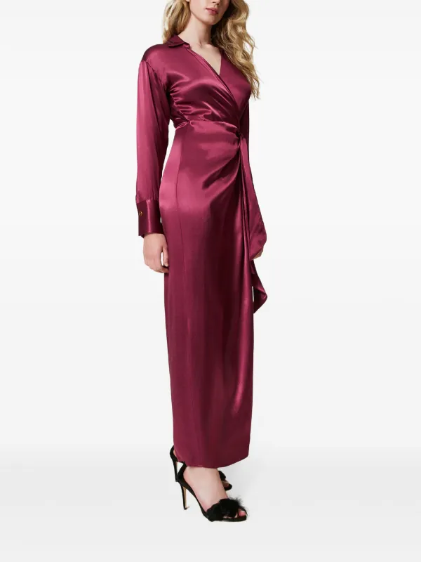 Wrap around evening gown outlet