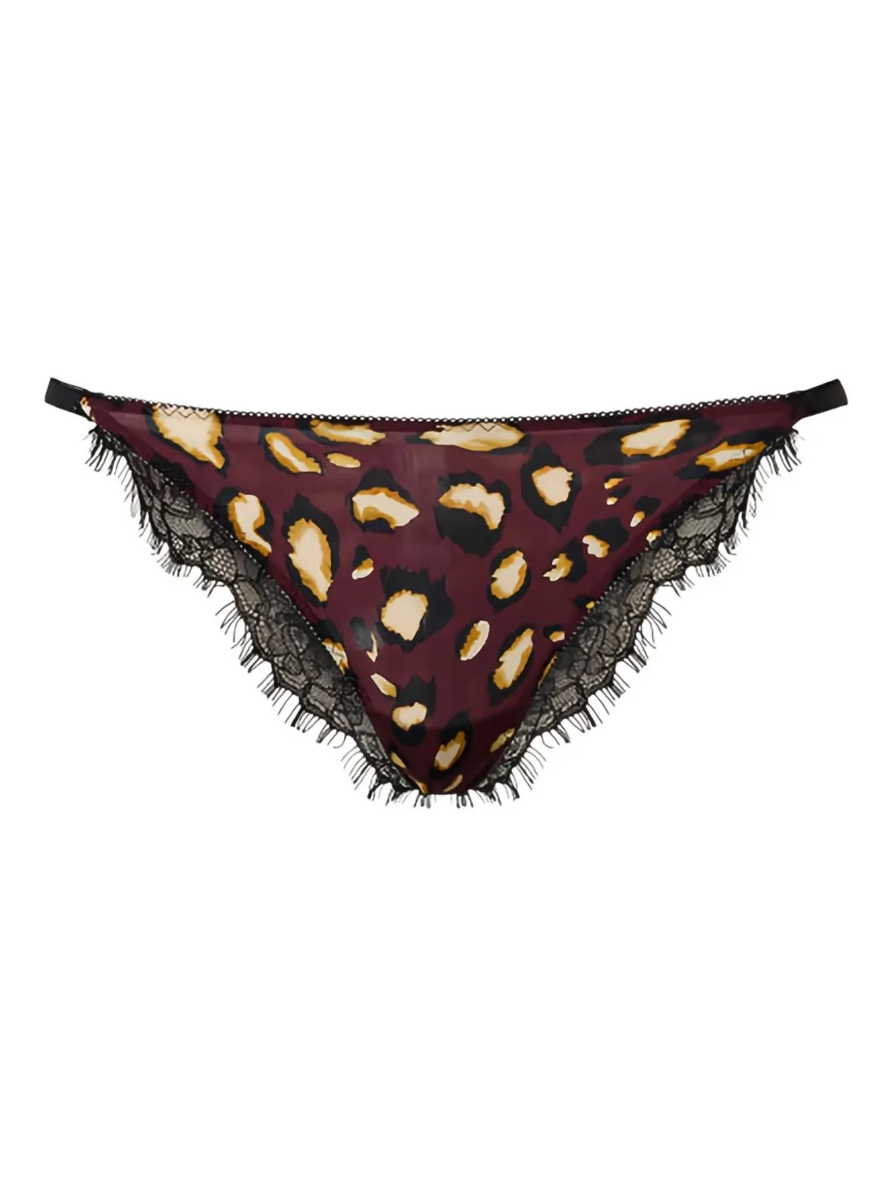 TWINSET animal-print lace-trimmed briefs | Red | Image 1
