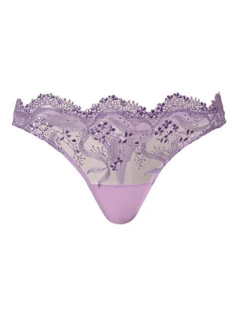 TWINSET embroidered scalloped-edge thong