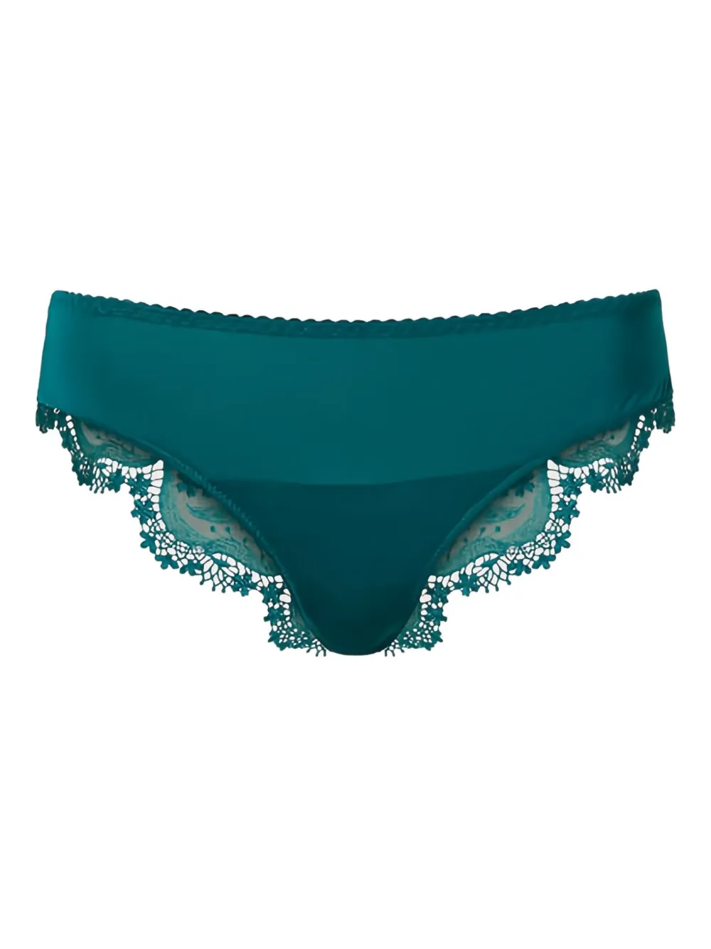 TWINSET lace-trimmed briefs | Green | Image 1