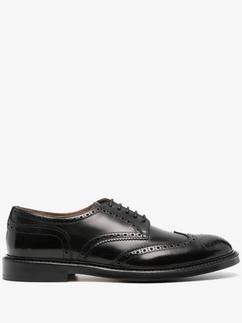 Doucal's black leather brogues