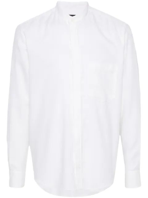 Zegna camisa con cuello redondo