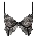 TWINSET embroidered tulle bra - Black