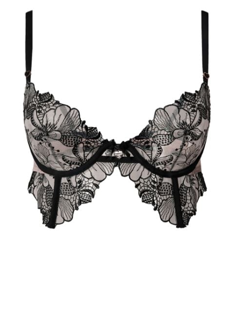 embroidered tulle bra 