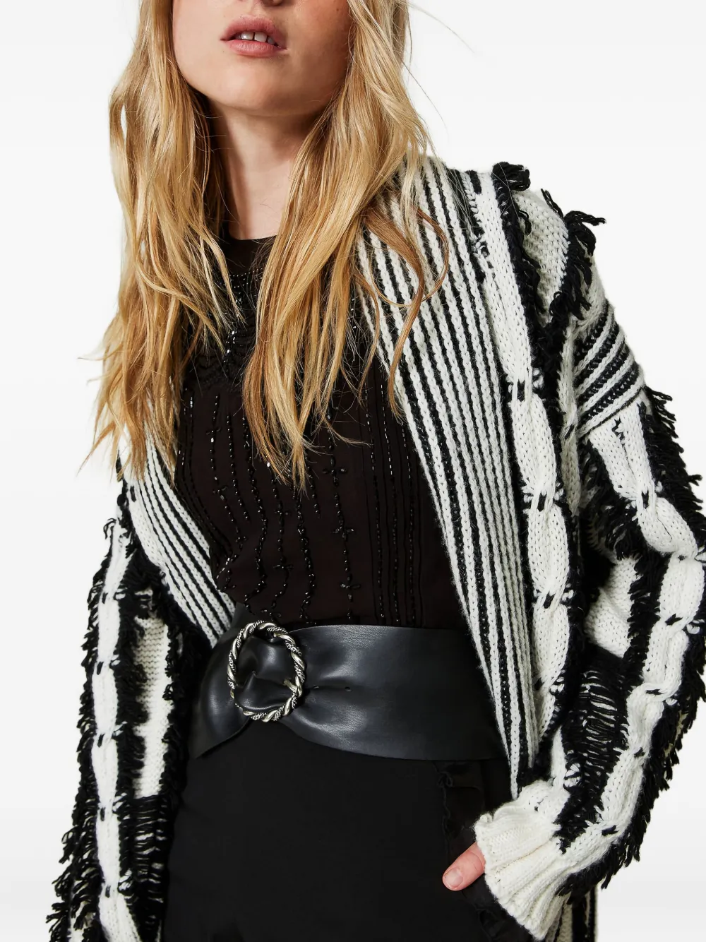 Twinset Sash Braided-buckle Belt In Black