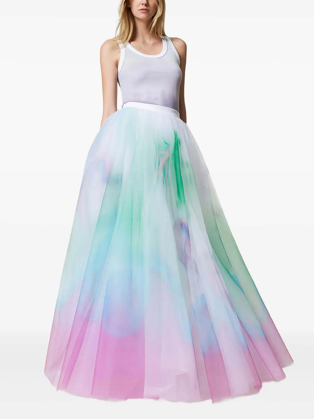 TWINSET Tulen rok met geverfd effect - Blauw