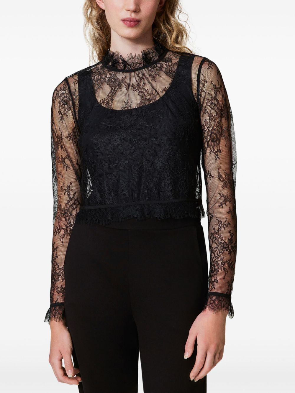 TWINSET lace blouse - Zwart