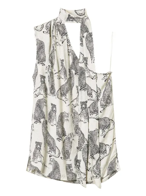 TWINSET graphic-print one-shoulder blouse
