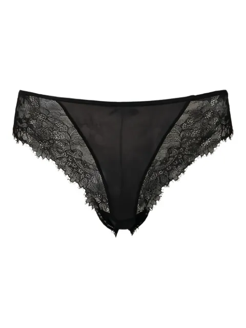 TWINSET lace-panelled satin briefs
