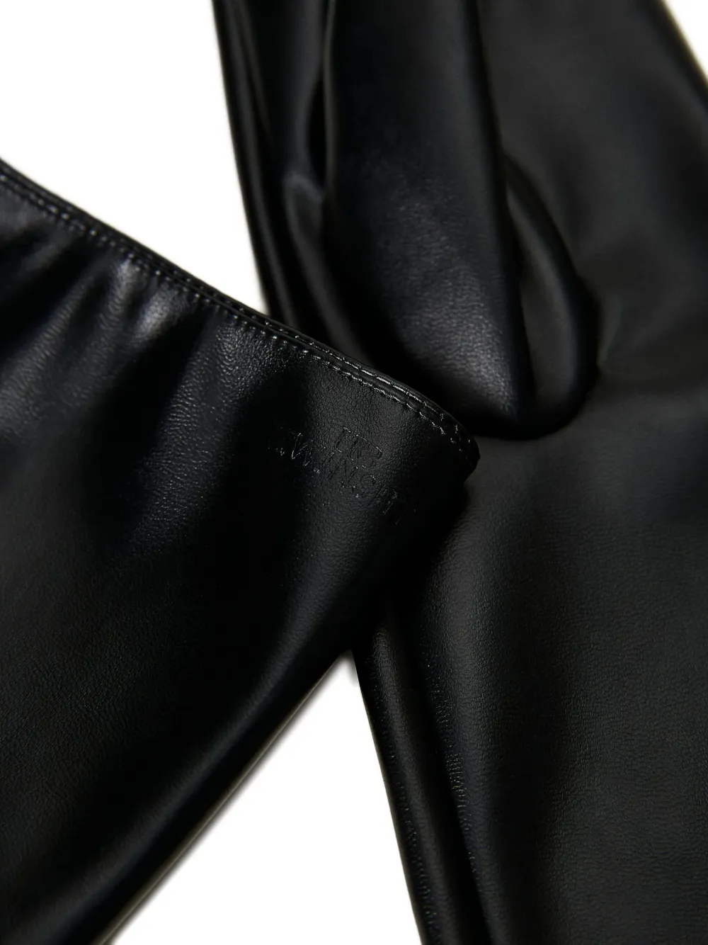 TWINSET Lange handschoenen met leer-effect - Zwart