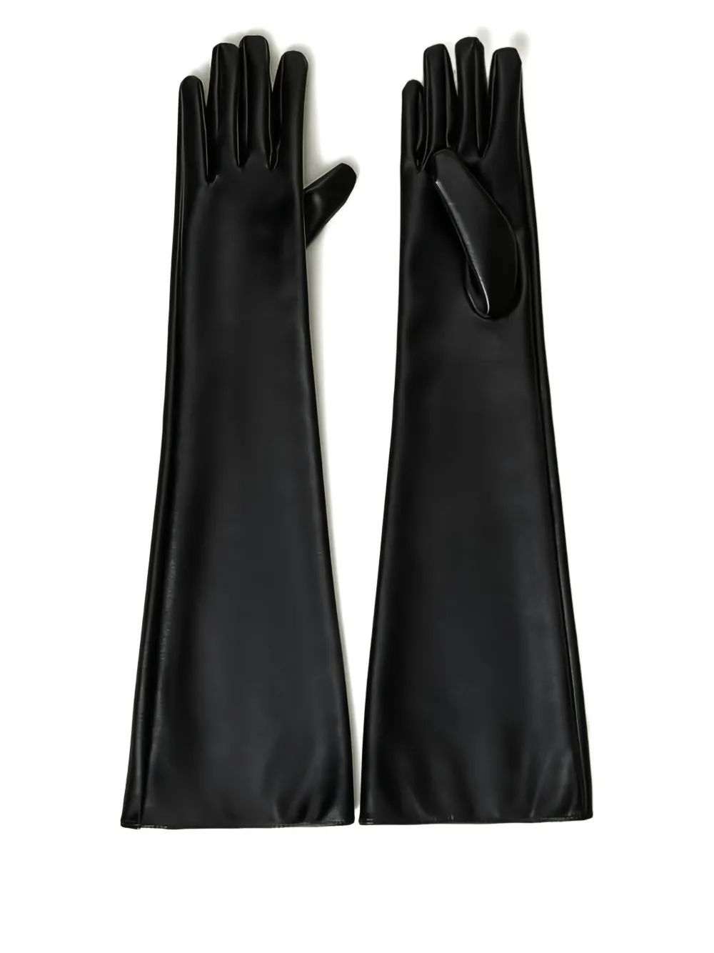 TWINSET long leather-effect gloves - Nero