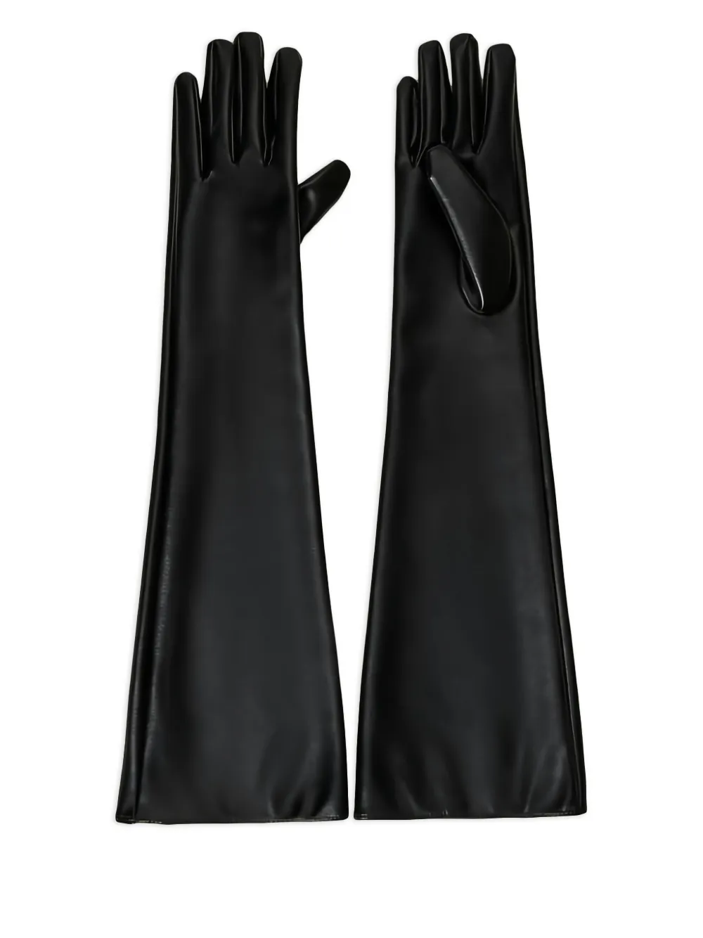 TWINSET long leather-effect gloves | Black | Image 1