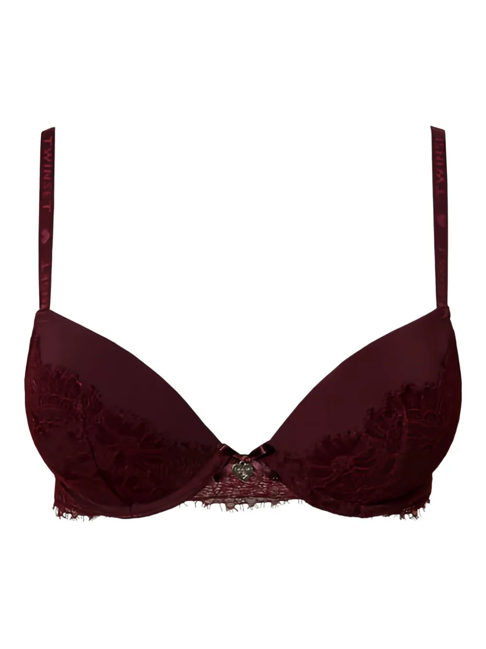 TWINSET chantilly-lace push-up bra | Red | Image 1