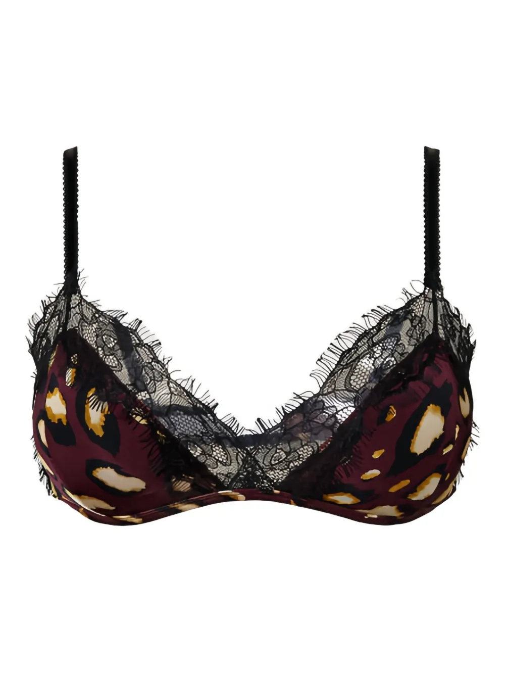 TWINSET animal-print lace-trimmed bra - レッド TWINSET animal-print lace-trimmed bra - レッド