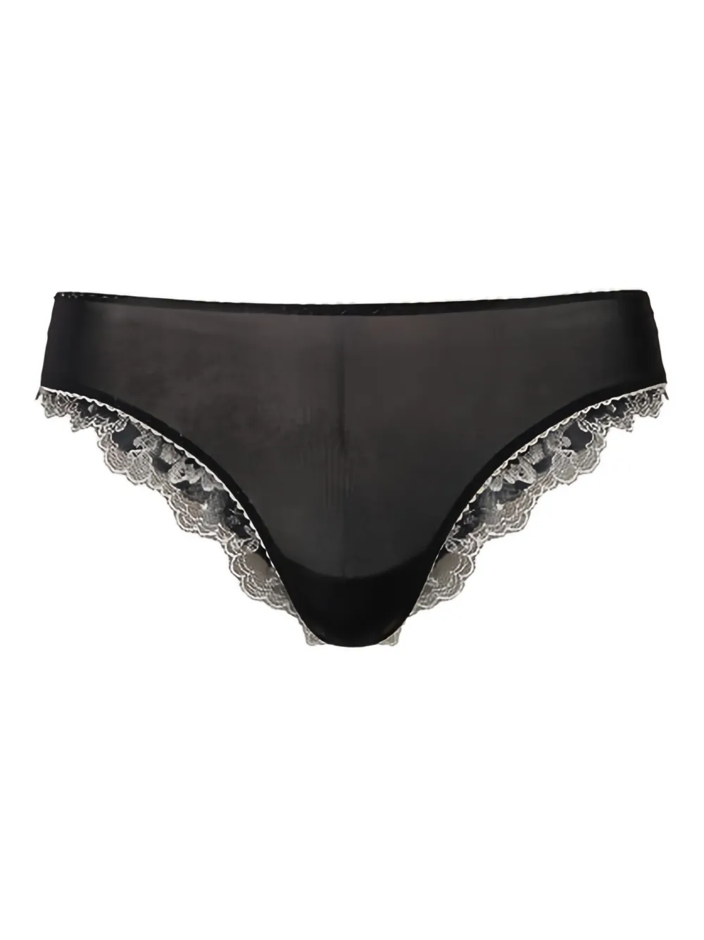 TWINSET embroidered tulle briefs | Black | Image 1